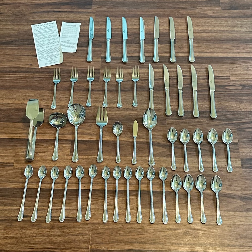 VTG Reed & Barton Stainless Steel Silverware Set (46)